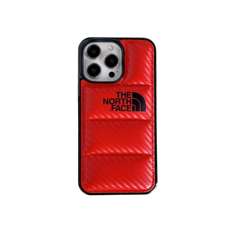 Carcasa para iPhone The North Face rojo acolchada