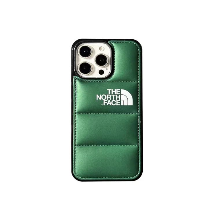 Carcasa para iPhone The North Face verde acolchada